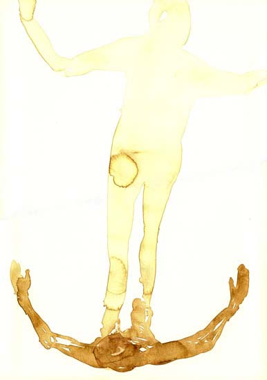 Studie van de schaduw: aquarel, 50x35 cm , 1995, Coll. Meester, Amsterdam